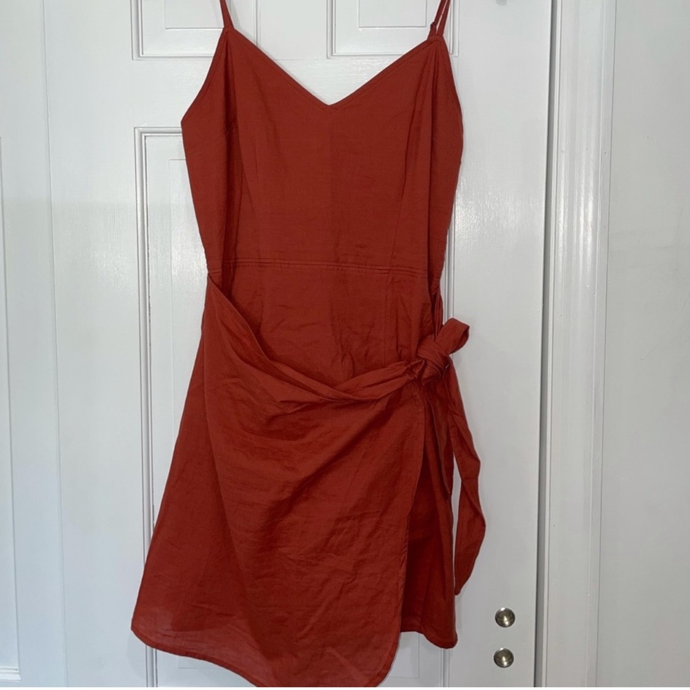 Abercombie burnt orange mini dress